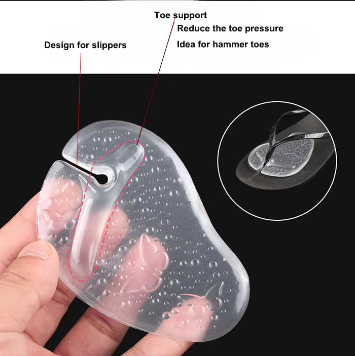 Orthopedic toe pads for flip flops - relieves pressure on bunions and corns